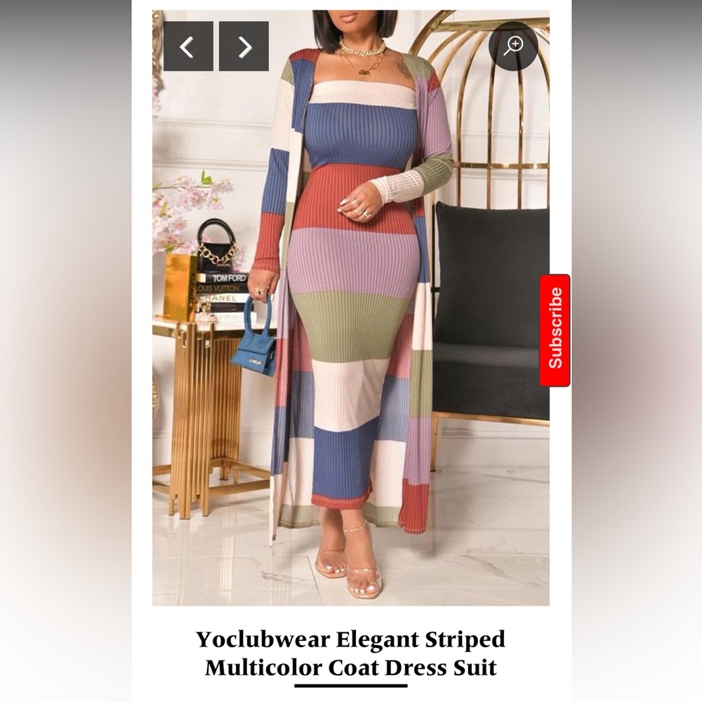 YOCLUBWEAR Dress w/ duster jacket New